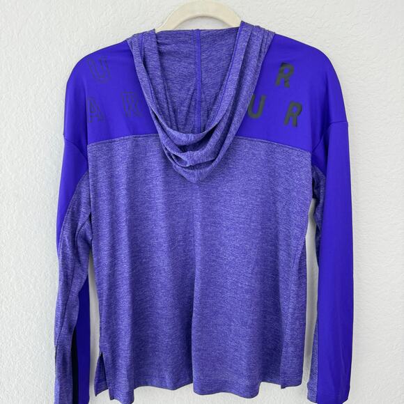 Under Armour Womens Tech Twist Hoodie Size XS Lightweight Active Purple - Picture 3 of 6